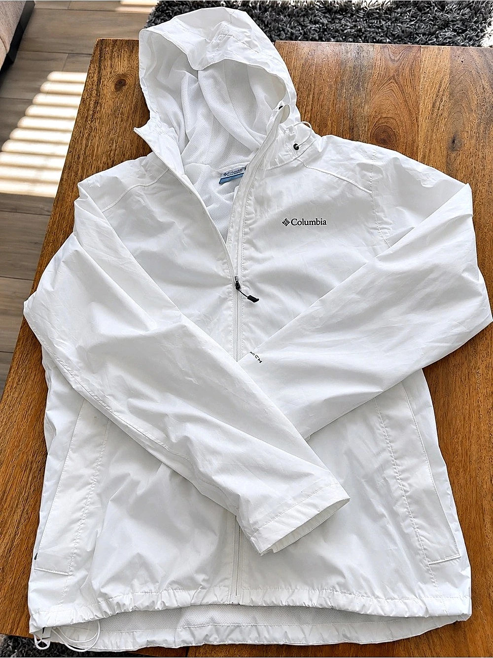 Columbia White Hooded Jacket